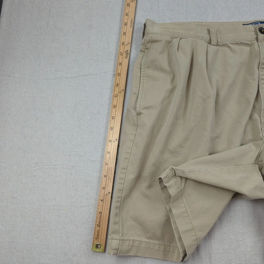Polo Ralph Lauren Shorts Mens 42 Khaki Pleated Tyler Preppy Casual